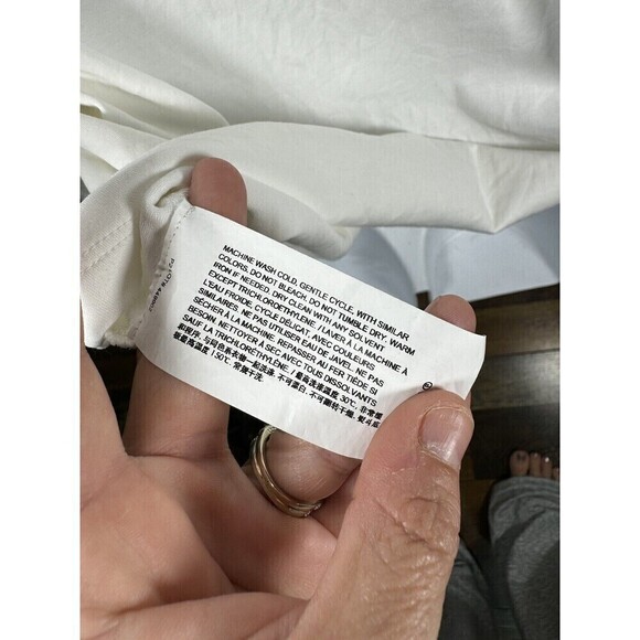 Theory White 3/4 Slit Sleeve Size M Boat Neck - Picture 6 of 7